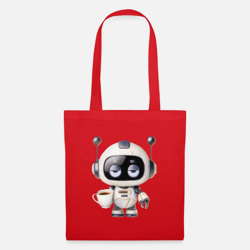 Robot Café - Sac en tissu - rouge
