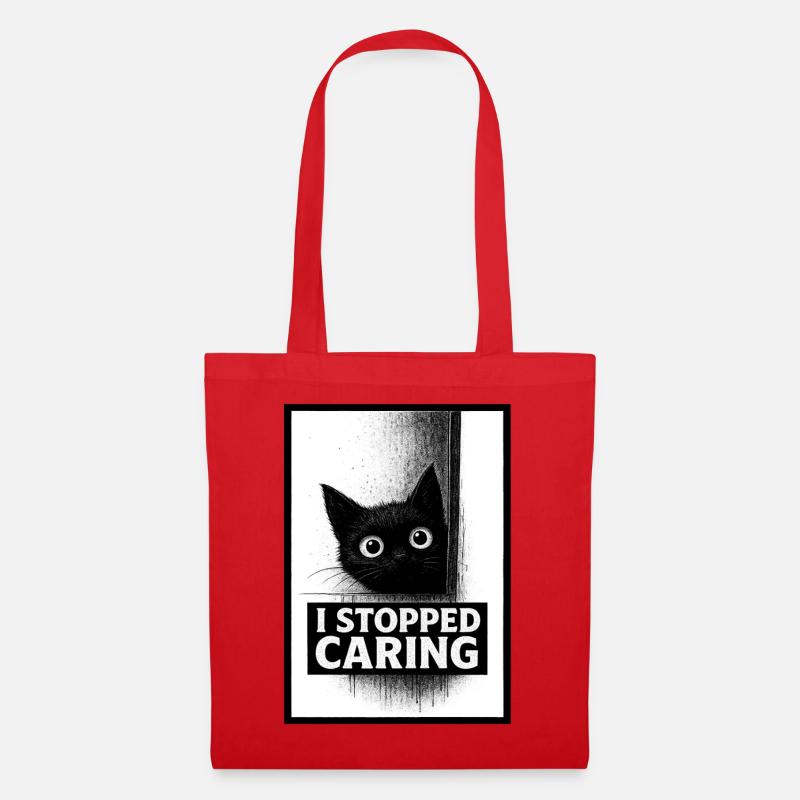 Arrêté de s’intéresser à Chat - Sac en tissu - rouge