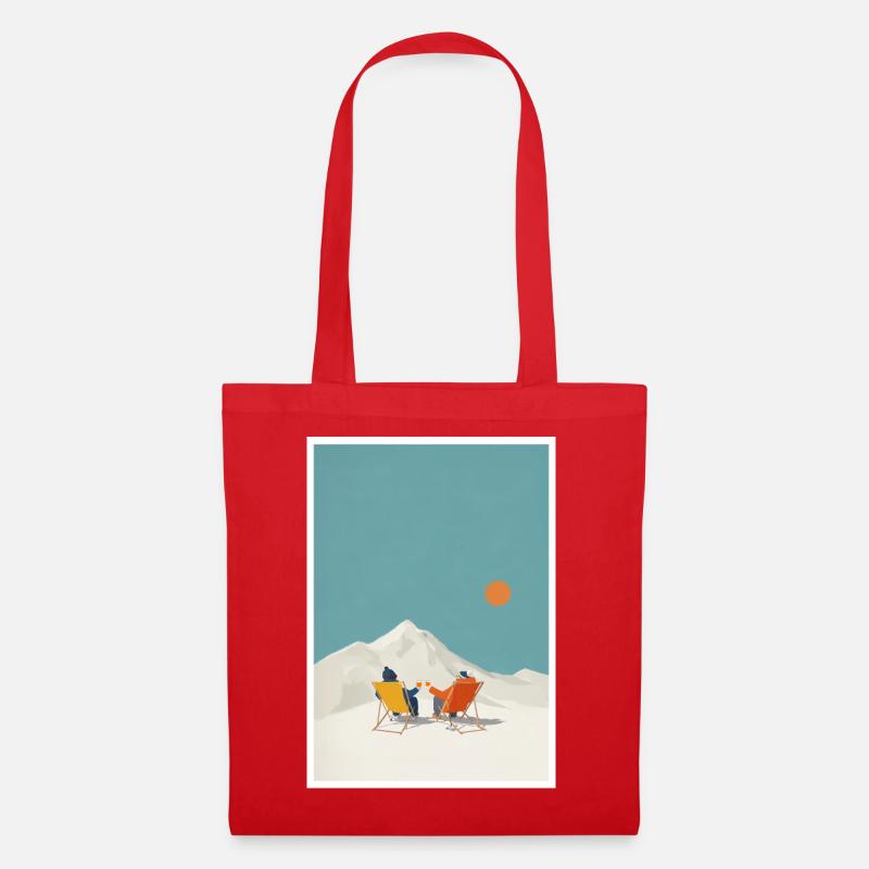 Sunlit Summit Lounge - Tote Bag - red