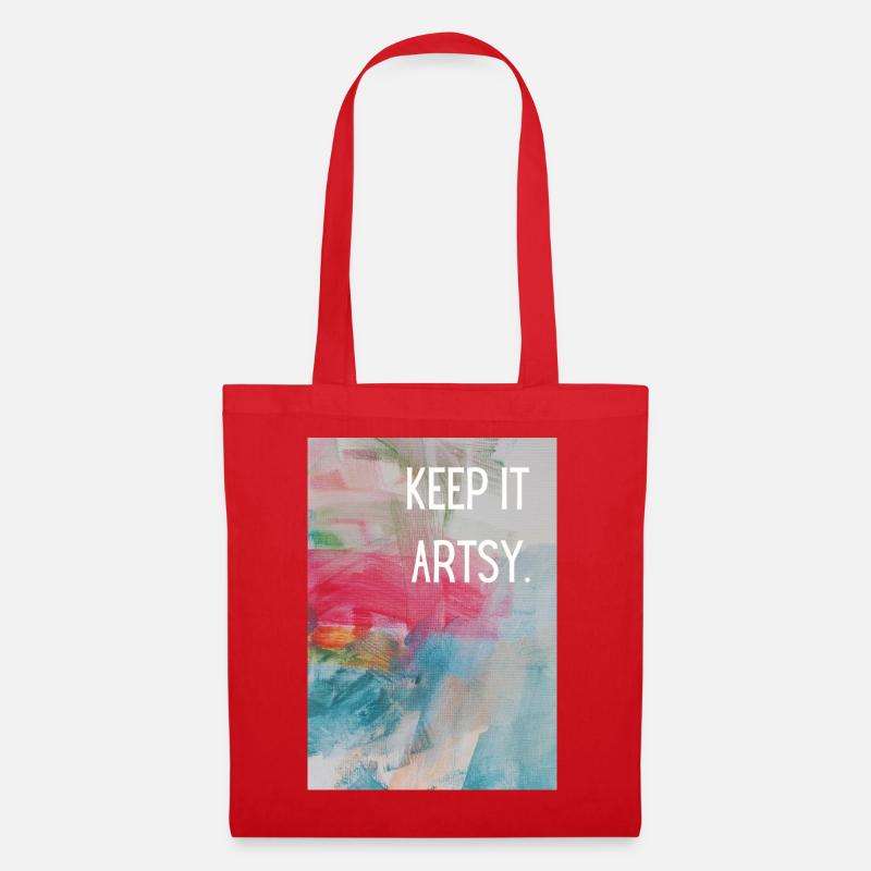Keep it artsy. - Tote Bag - red
