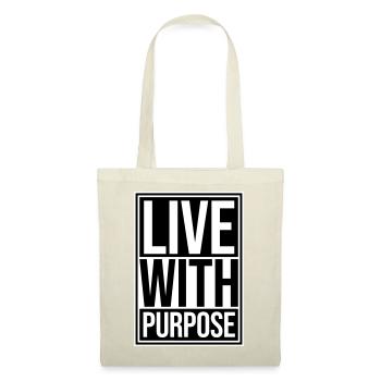 Live With Purpose Motivation Sense Mindset Saying - Tote Bag - red - Front