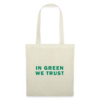 In Green We Trust - Stoffbeutel - Rot - Vorne