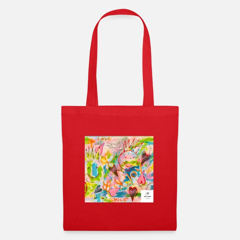 Graffiti JOY I statement styles I chrart2wear - Stoffbeutel - Rot