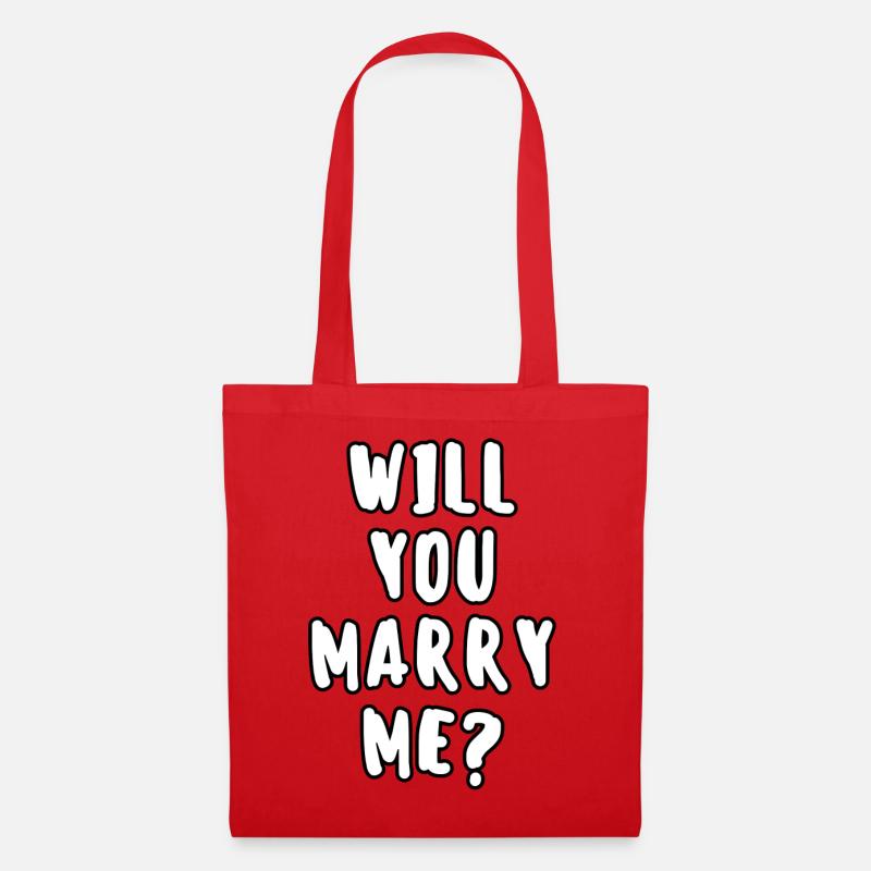 will du marry me - Stoffbeutel - Rot