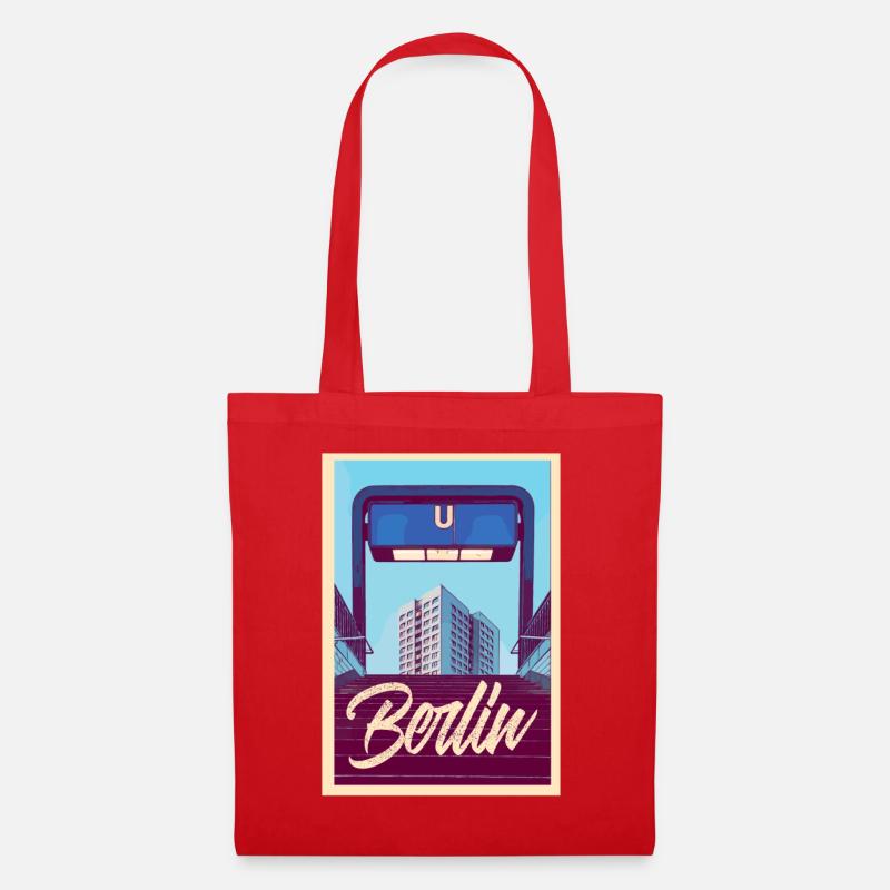 Berlin U-Bahn - Tote Bag - red
