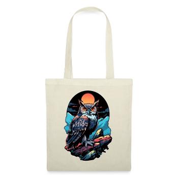 Great Owl Eagle Owl by Moonlight - Tote Bag - red - Front