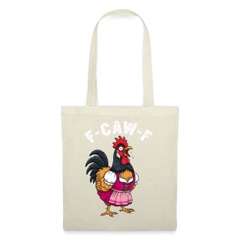 F-CAW-F Crow Drôle de dicton d’Halloween - Sac en tissu - rouge - Devant