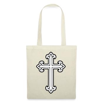 Symbole de croix chrétien - Sac en tissu - rouge - Devant