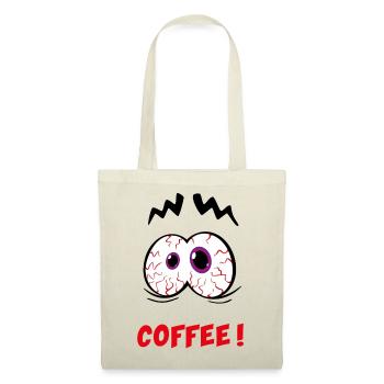 Ich brauche Kaffee! Lustiges Comic-Motiv - Stoffbeutel - Rot - Vorne