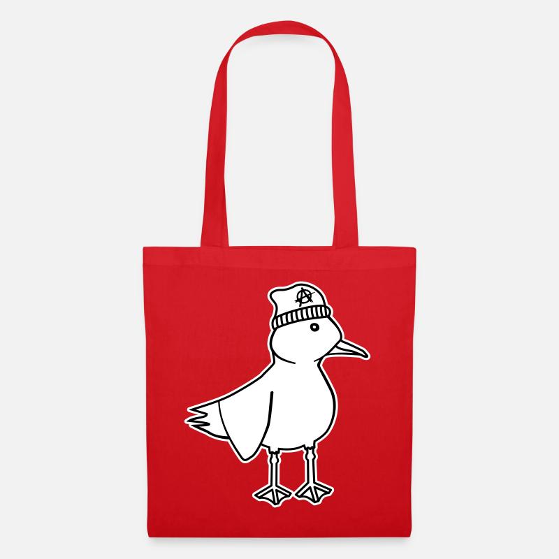 Seagull Anarchy – Vilain Maritime Hipster Art côtier - Sac en tissu - rouge