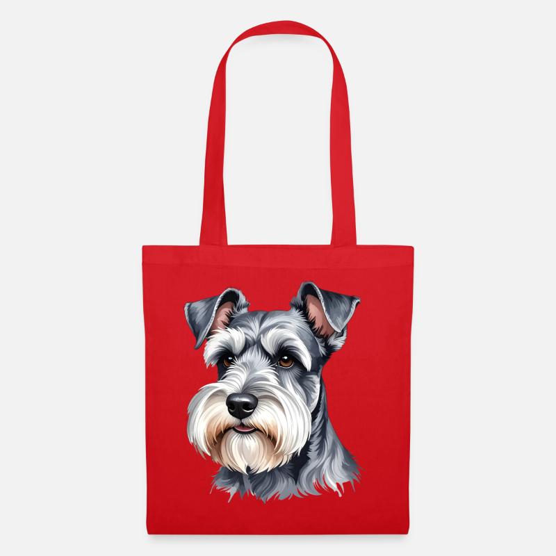 Zwergschnauzer - Stoffbeutel - Rot