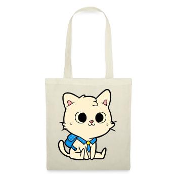 Cute School Cat Cartoon Design - Tote Bag - red - Front