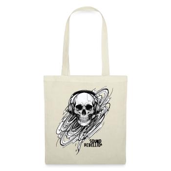 skull_headphones_upscaled_-1- - Stoffbeutel - Rot - Vorne