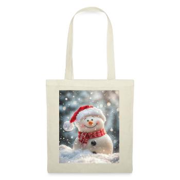 Bonhomme de neige - Sac en tissu - rouge - Devant