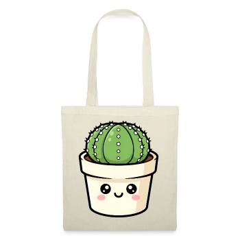Cactus Kawaii dans le pot - Sac en tissu - rouge - Devant
