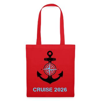 Anchor Compass Cruise 2026 Logo - Tote Bag - red - Front