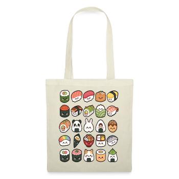 Kawaii Sushi Friends Mignonne Art culinaire japonais - Sac en tissu - rouge - Devant