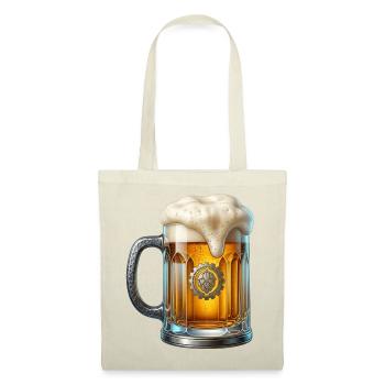 CRAFT BEER – Beer mug with hop gear illustration - Tote Bag - red - Front