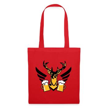 Chic Hirsch wing beer one beer mug D - Tote Bag - red - Front