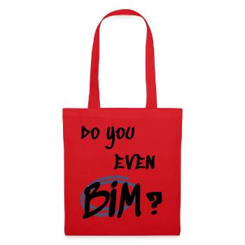 do you even BIM? | Building Information Modeling - Stoffbeutel - Rot - Vorne