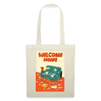 Illustration de chiens coquins mignons - Sac en tissu - rouge - Devant