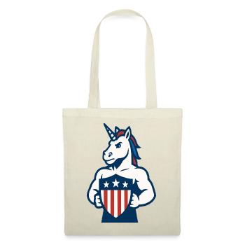 Patriotic Unicorn Guardian Maskottchen-Design - Stoffbeutel - Rot - Vorne