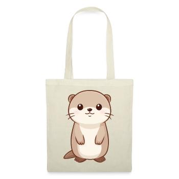 Cute otter – Happy animal drawing - Tote Bag - red - Front