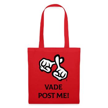 Vade Post Me! (Kreuz / Bibel / Religion / 2C) - Stoffbeutel - Rot - Vorne