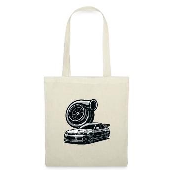 Detailed automotive and turbine silhouette - Tote Bag - red - Front