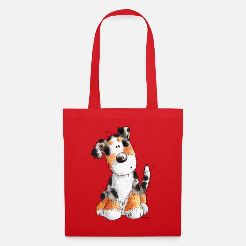 Süßer Australian Shepherd - Aussie - Geschenk - Stoffbeutel - Rot