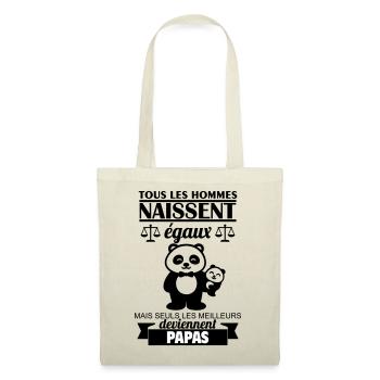 Alle Männer werden als gleich geboren, Papa. - Stoffbeutel - Rot - Vorne