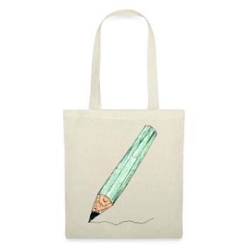 Mint Green Pencil - Sketch - Tote Bag - red - Front
