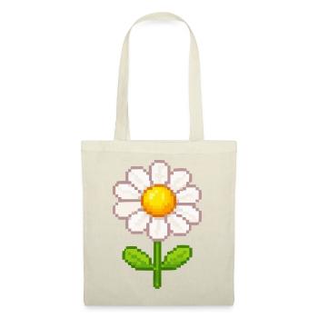 Pixelige Daisy Blume Illustration - Stoffbeutel - Rot - Vorne