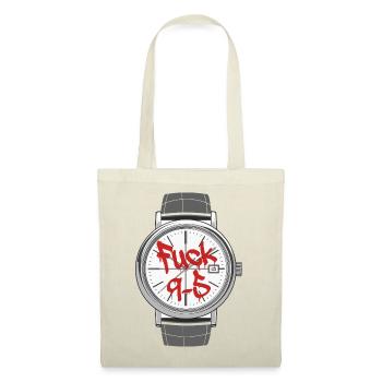 Fuck 9 to 5 o'clock statement work is annoying - Tote Bag - red - Front