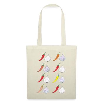 ChiliGarlic Pattern Color Print - Tote Bag - red - Front