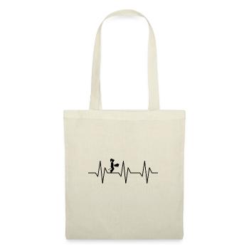 hobby Horse ECG Battement de coeur cadeau - Sac en tissu - rouge - Devant