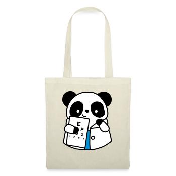 Panda optique ophtalmologiste - Sac en tissu - rouge - Devant