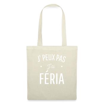 JE PEUX PAS J'AI FÊTE pastis corrida féria humour - Sac en tissu - rouge - Devant