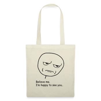 Believe me. I'm happy to see you (not) meme figure - Tote Bag - red - Front