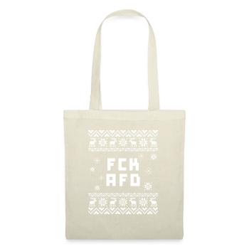 FCK AFD Ugly Christmas - Stoffbeutel - Rot - Vorne