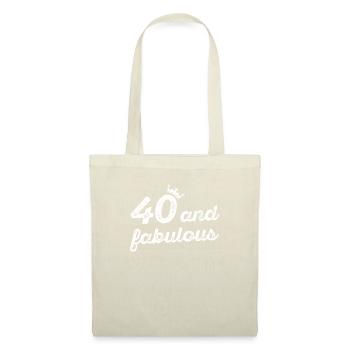 40 And Fabulous Funny Birthday - Tote Bag - red - Front