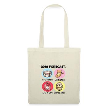 2018 Forecast Mom Dad Pregnancy Announcement - Tote Bag - red - Front