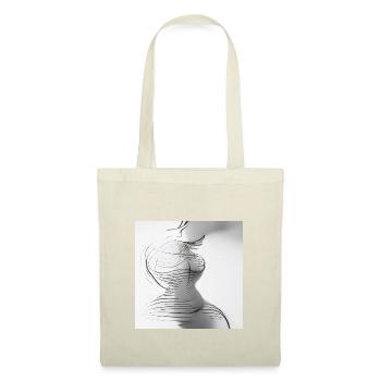 Dessiner la silhouette de belles courbes féminines - Sac en tissu - rouge - Devant