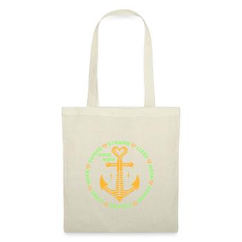SEA SUN BEACH LOVE Anchors and Hearts 2 - Tote Bag - red - Front