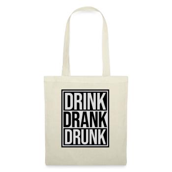 drink drank drunk Zitat - Stoffbeutel - Rot - Vorne