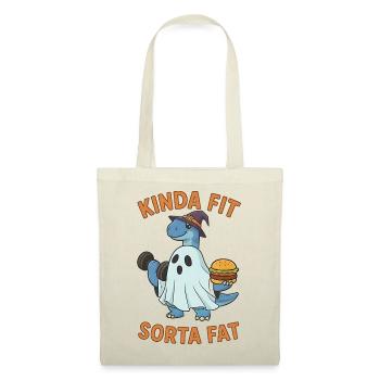 Kinda Fit Sorta Fat Funny Gym Cute Hippo Retro - Stoffbeutel - Rot - Vorne