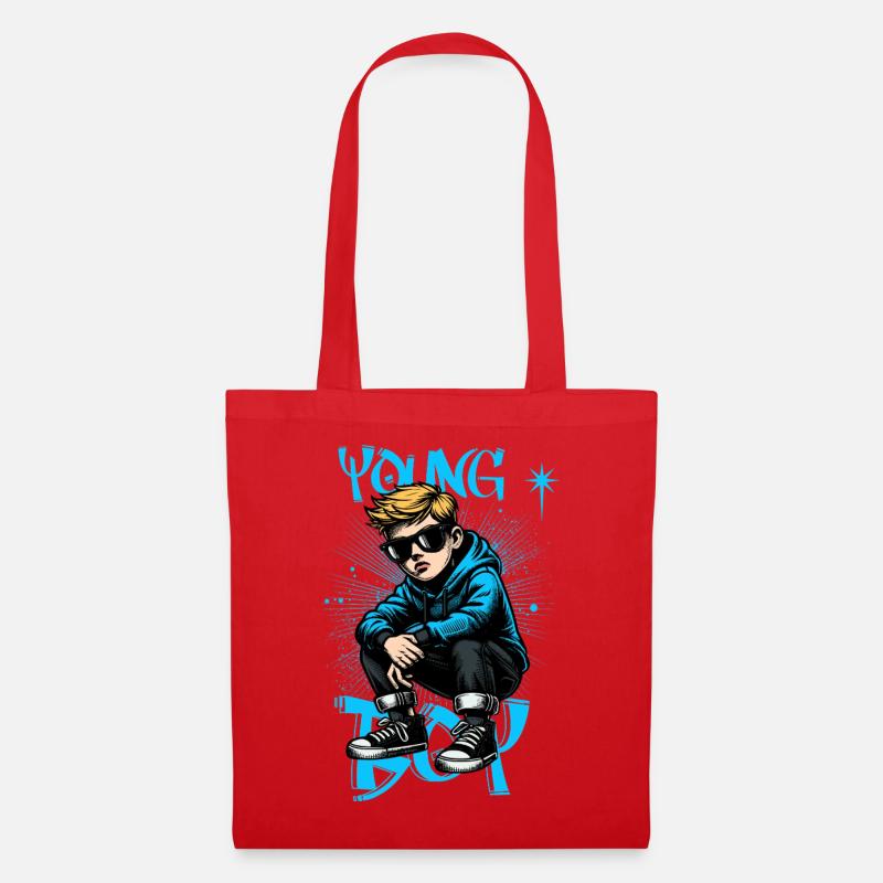Young Boy Young Teens - Tote Bag - red