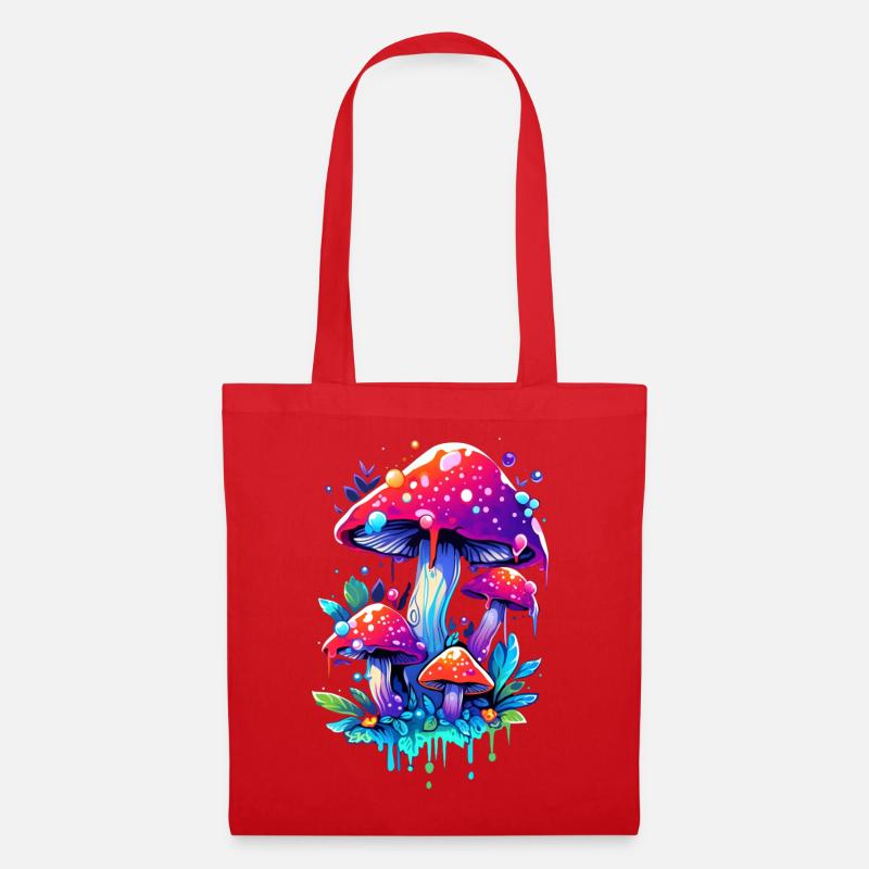 mushroom - Tote Bag - red
