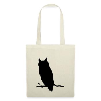Owl silhouette animal gift branch night - Tote Bag - red - Front
