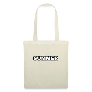 Summer T-shirt mit Schriftzug, Klassisch und nice! - Stoffbeutel - Rot - Vorne
